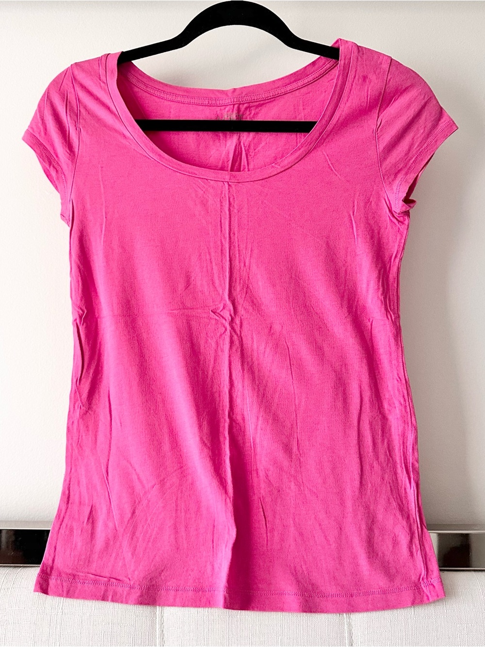 LOFT Pink Scoop Neck Short Sleeve Tee